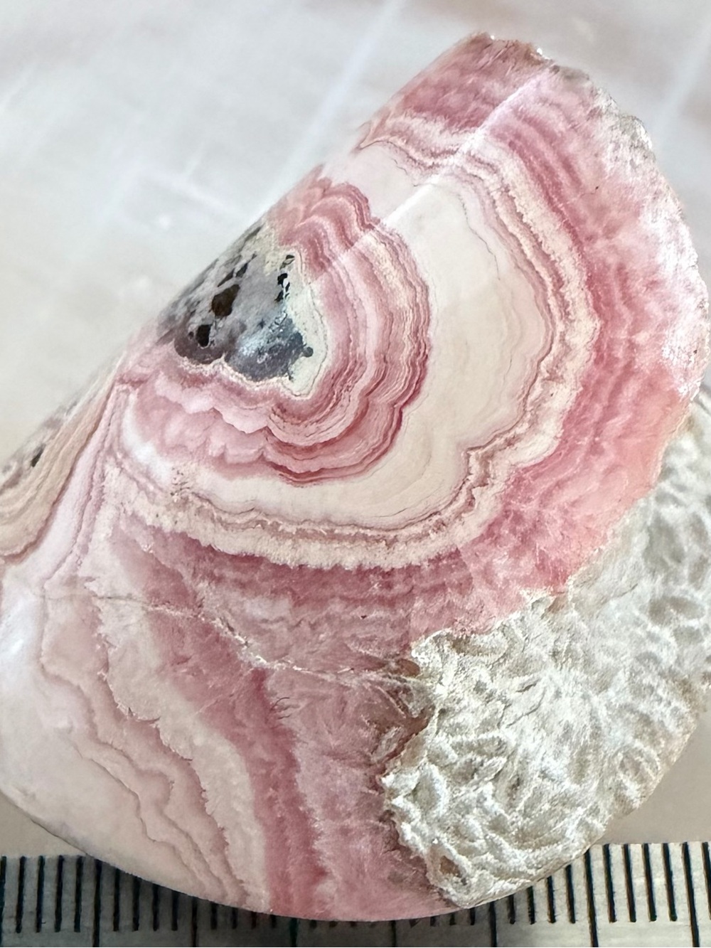 Pink Rhodochrosite/Agate Pocket Stone - Picture 3 of 4